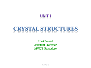 Crystal structures