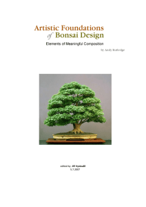 In order to imbue your bonsai with artistic design and composition