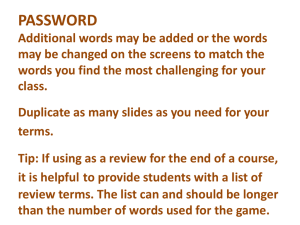 World History Exam Password Game
