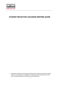 student reflective log book writing guide