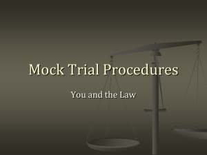 Mock Trial Procedures Powerpoint