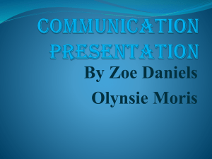 Communication presentation