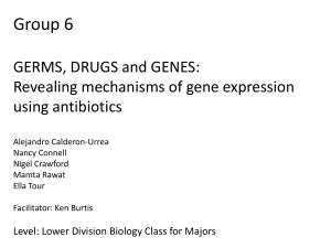 Germs, Drugs, and Genes (PowerPoint) West Coast 2013
