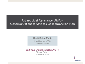Antimicrobial Resistance (AMR) -Genomic