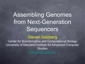 Keynote Speaker, Steven Salzberg: "Assembling Genomes from