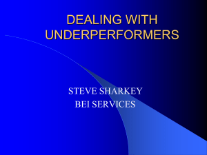 dealing with underperformers