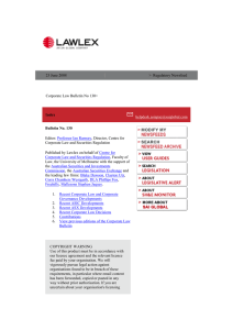 Corporate Law Bulletin 130 - June 2008