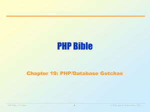 PHP Bible – Chapter 19