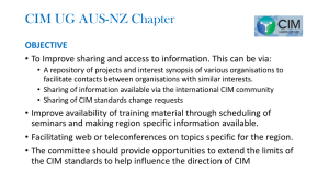 CIM UG AUS NZ Chapter