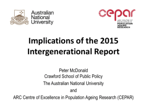Implications of the 2015 Intergenerational Report