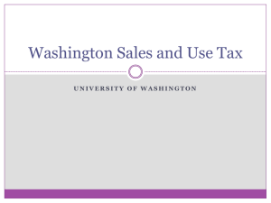 Washington Sales Tax - University of Washington
