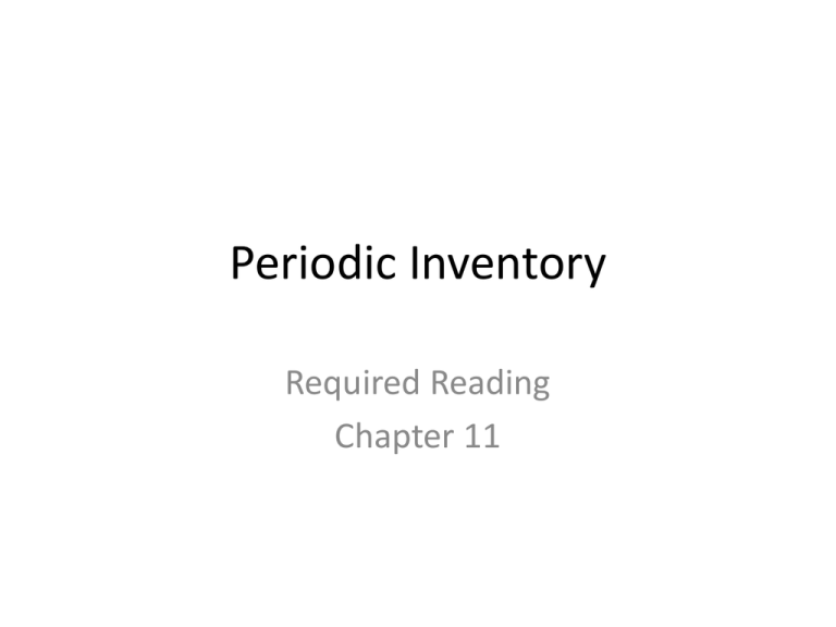 periodic inventory