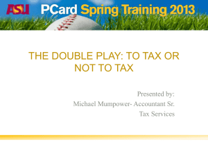 The Double Play: To tax or not to tax