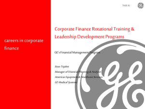 General Electric – FINANCE