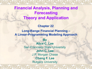 Financial Analysis, Planning and Forecasting