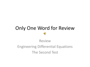 PowerPoint Presentation - Only One Word for Review