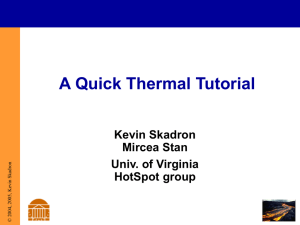 A Quick Thermal Tutorial