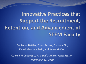 Innovative Practices that Support the Recruitment, Retention, and