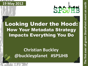 SPSJHB - 2012-05 (Christian Buckley) Your Metadata Strategy Impact