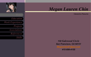 Megan's e-resume