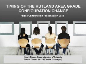 Rutland Area Grade Configuration - Central Okanagan School District