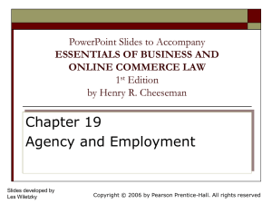 Chapter 019 - Agency & Employment