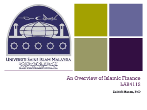 Week 1 Overview of Islamic Finance