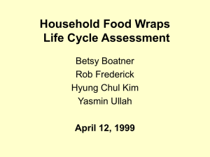 Household Food Wraps Life Cycle Assessment
