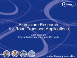 Aluminium research for road transport applications (Geoff Scamans