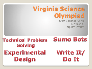 Technical Problem Solving - Virginia Science Olympiad