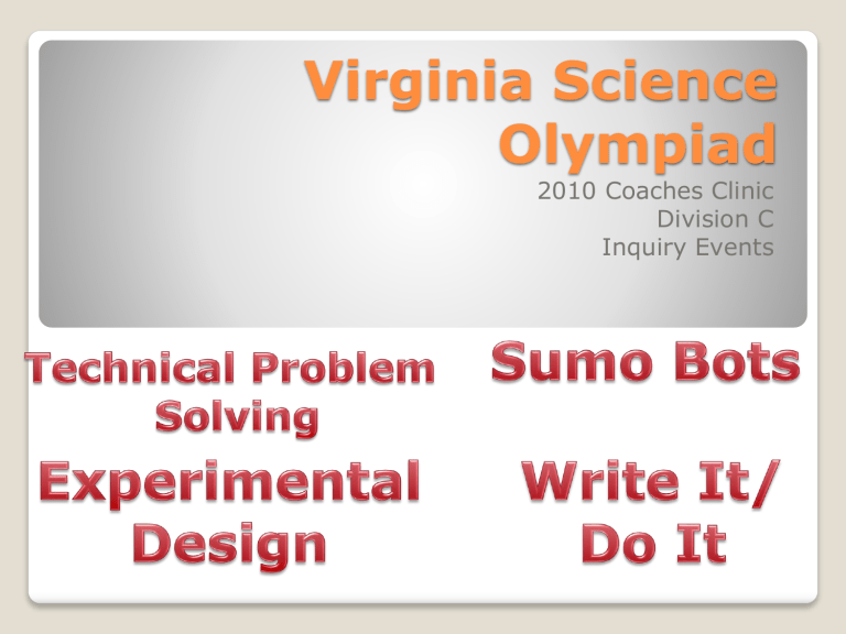 technical problem solving science olympiad