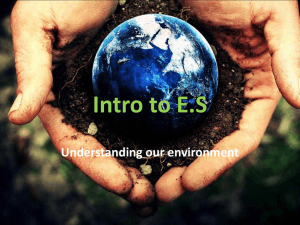 Intro to E.S - Environmental Sciences