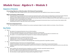 Facilitator's Guide: Algebra II Module 3