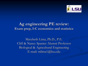 Ag engineering PE review: Exam prep, III.B. Characterization of