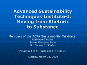 ACPA Convention SusInstitute Presentation Advanced Sustainability