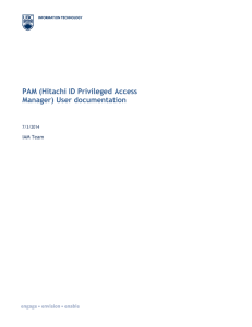 PAM (Hitachi ID Privileged Access Manager) User documentation