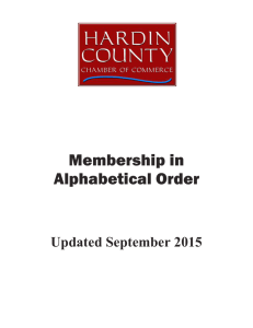 Members - Alphabetical - Hardin County Chamber of Commerce
