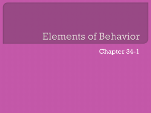 Elements of Behavior - Maria Regina High School