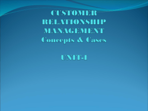 Customer relationship management