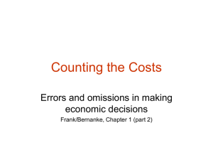 Counting the Costs