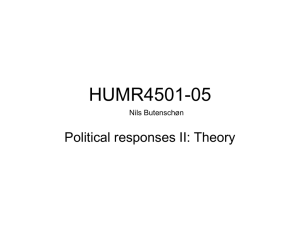 Political responses II