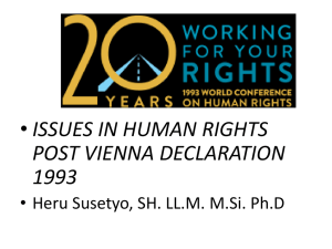 issues in human rights post vienna declaration 1993