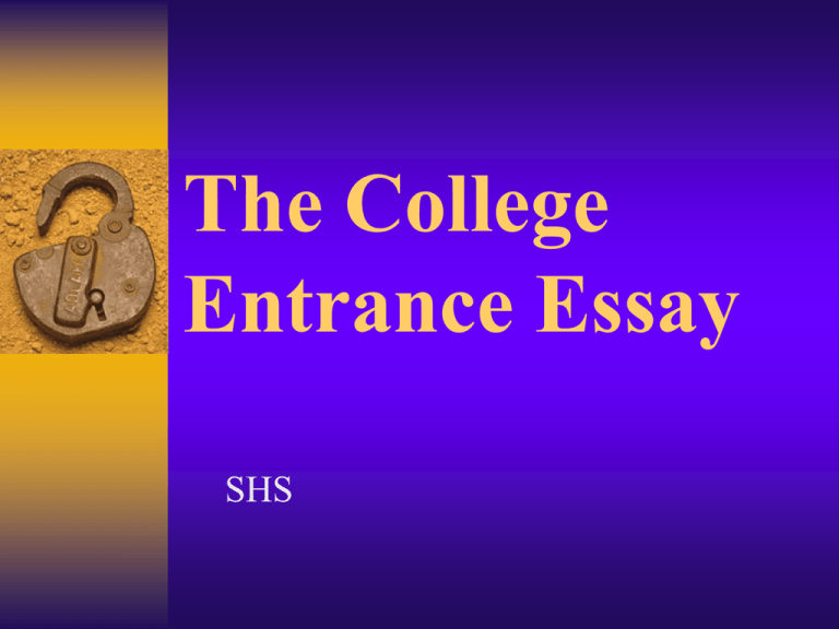 zoe's college entrance essay