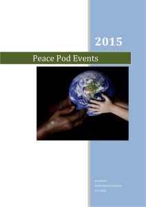 Peace Pod Events - World Peace Foundation