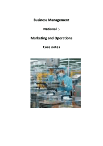 Marketing and Operations notes