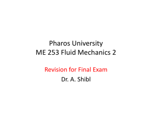 Pharos University ME 253 Fluid Mechanics 2