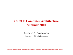 CS 211: Computer Architecture