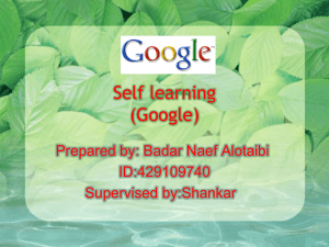 Self learning Google