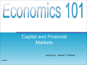 Capital and Financial Markets