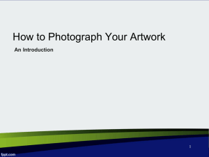 how to photograph artwork